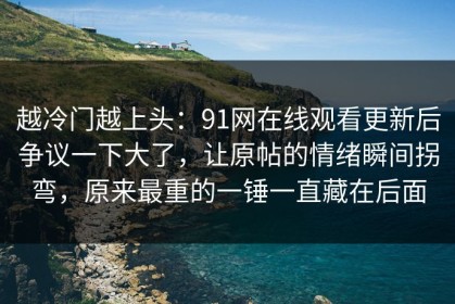 越冷门越上头：91网在线观看更新后争议一下大了，让原帖的情绪瞬间拐弯，原来最重的一锤一直藏在后面