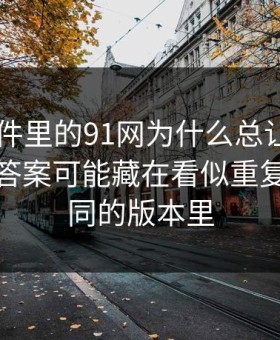 91大事件里的91网为什么总让老用户起疑？答案可能藏在看似重复其实不同的版本里