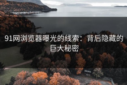 91网浏览器曝光的线索：背后隐藏的巨大秘密