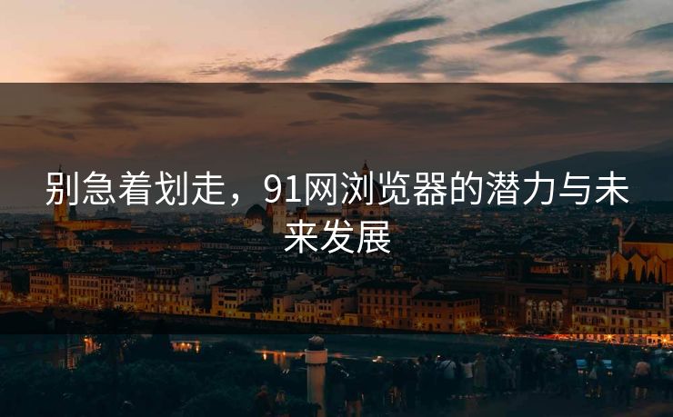 别急着划走，91网浏览器的潜力与未来发展